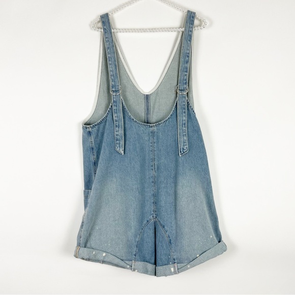 Free People High Roller Denim Overalls Size Medium - Picture 3 of 4